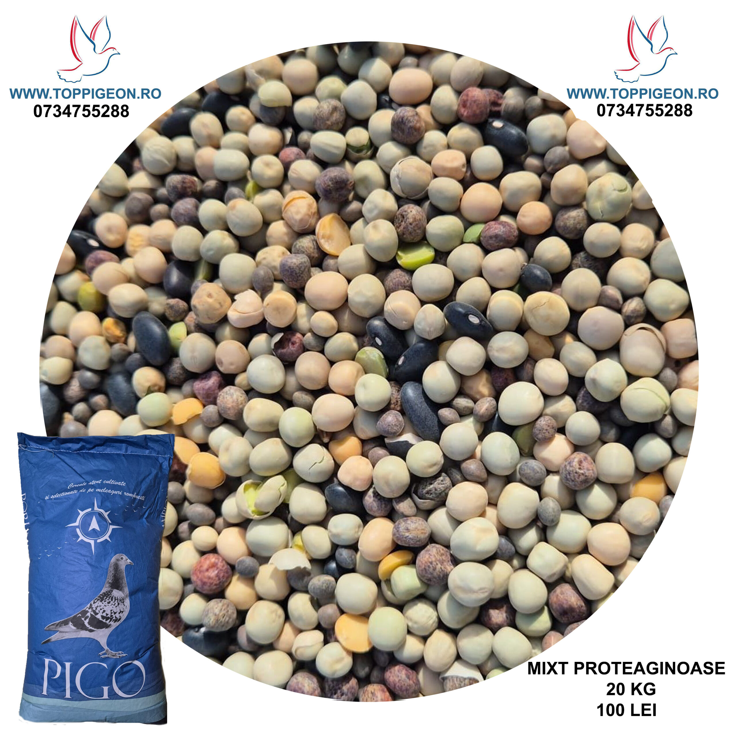 MIXT PROTEAGINOASE PIGO 20 KG